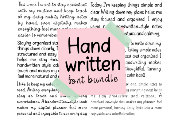 The Handwritten Font Bundle: A Warm Digital Touch