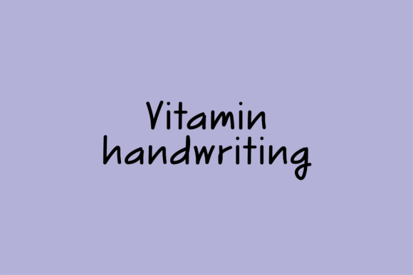 Vitamin: A Handwritten Font That Adds Instant Warmth