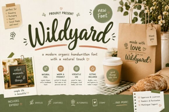 Wildyard: A Handwritten Font for Authentic Branding