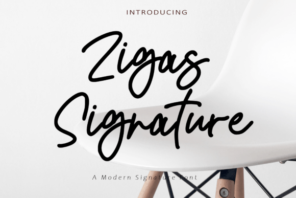 Zigas Signature: A Handwritten Typeface with Vintage Charm